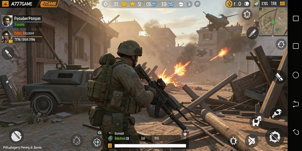Gameplay seru A777GAME dengan aksi tembak-menembak yang mendebarkan.