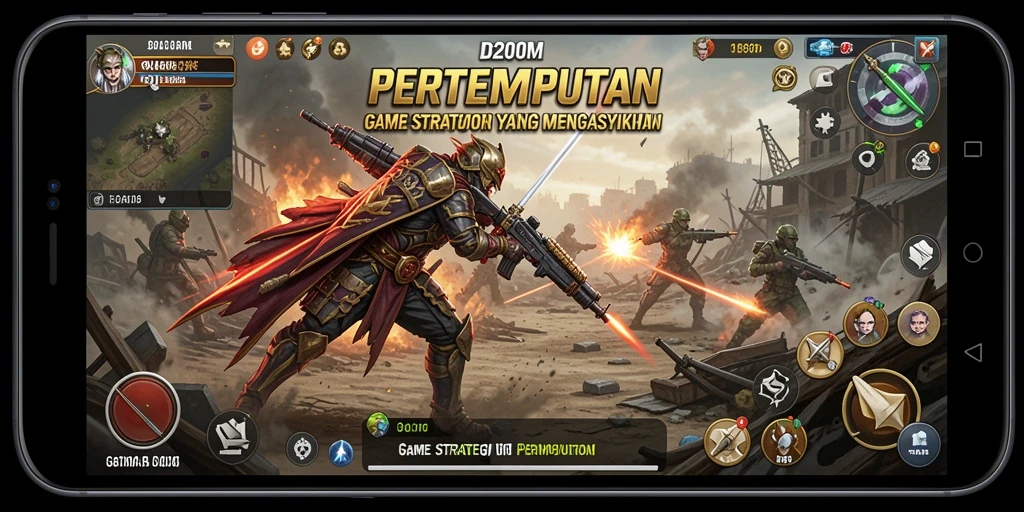 Tampilan menarik dari gameplay SLG yang mendebarkan di D200M.