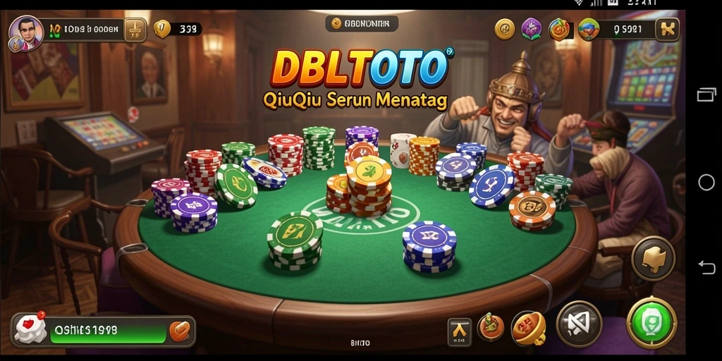 Tangkapan layar DBLTOTO menampilkan gameplay QiuQiu yang menarik.