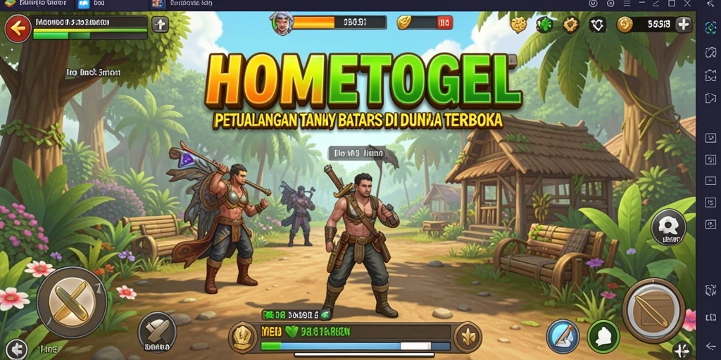 Screenshot gameplay <strong>HOMETOGEL</strong> menampilkan petualangan seru dalam dunia terbuka.