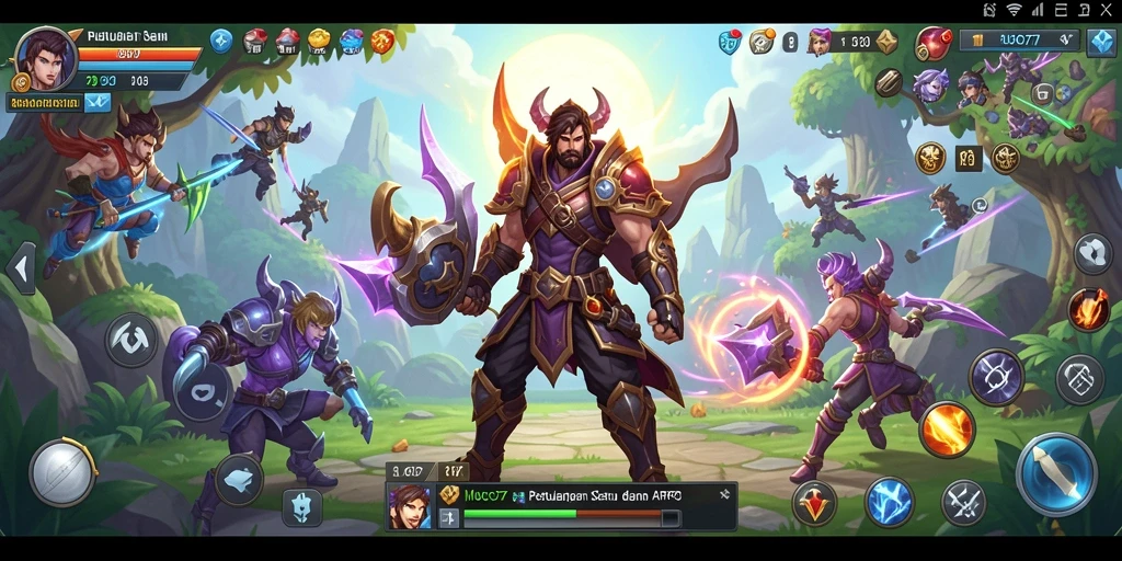 Tampilan menarik dan penuh aksi dari gameplay HUGO77 di dunia ARPG.
