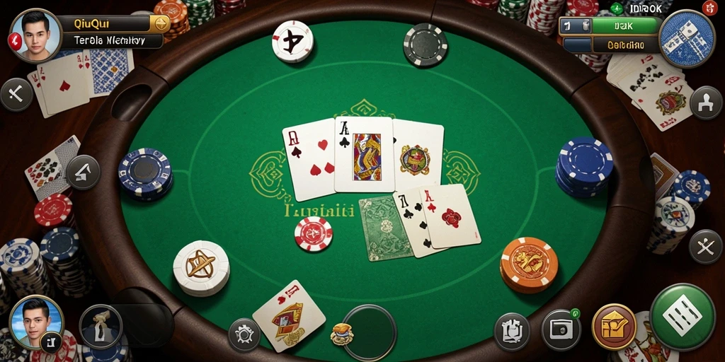 Tangkapan layar gameplay QiuQiu yang seru dan mendebarkan.