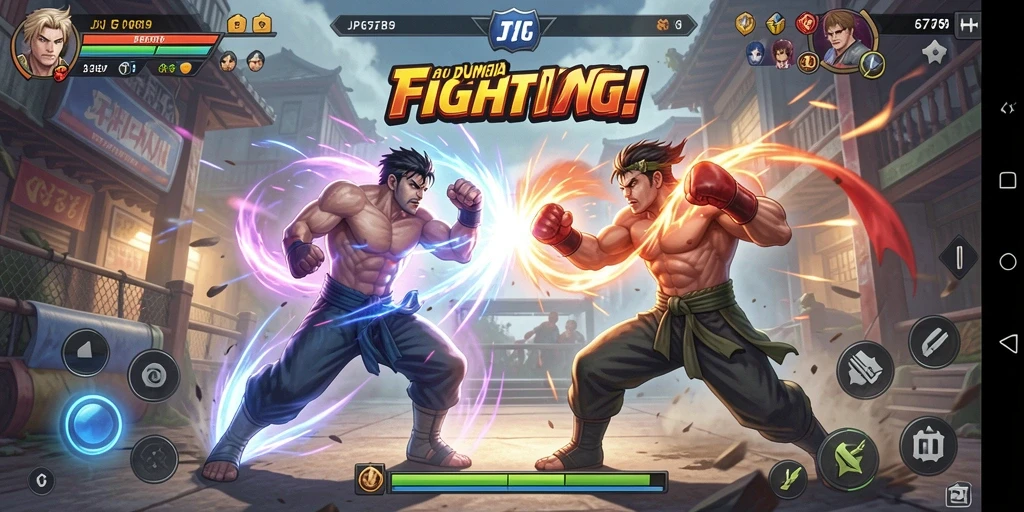 Screenshot gameplay JP6789 yang menunjukkan aksi pertarungan dramatis.