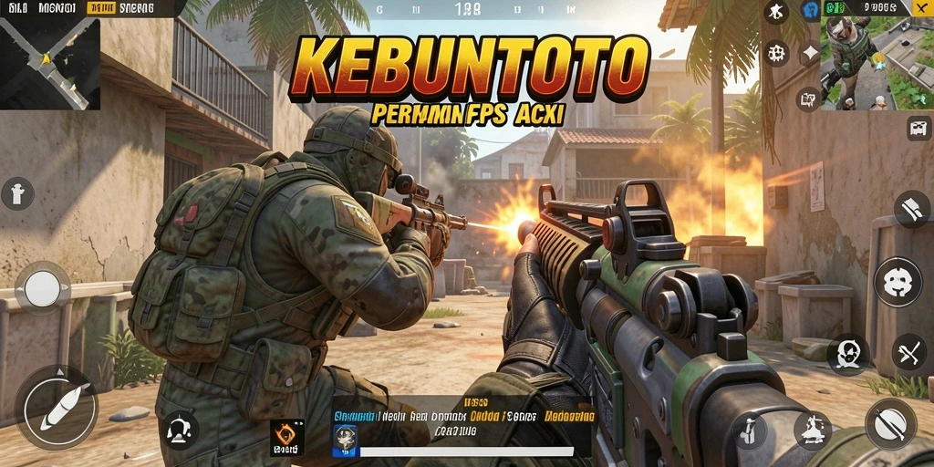 Tangkapan layar KEBUNTOTO menampilkan aksi tembak yang mendebarkan.