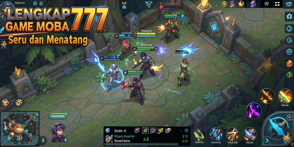 Gameplay MOBA yang intens dan menarik di LENGKAP777.