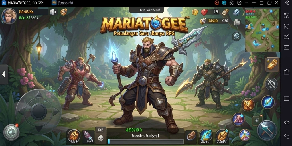 Screenshot gameplay MARIATOGEL menampilkan aksi pertarungan yang mendebarkan.