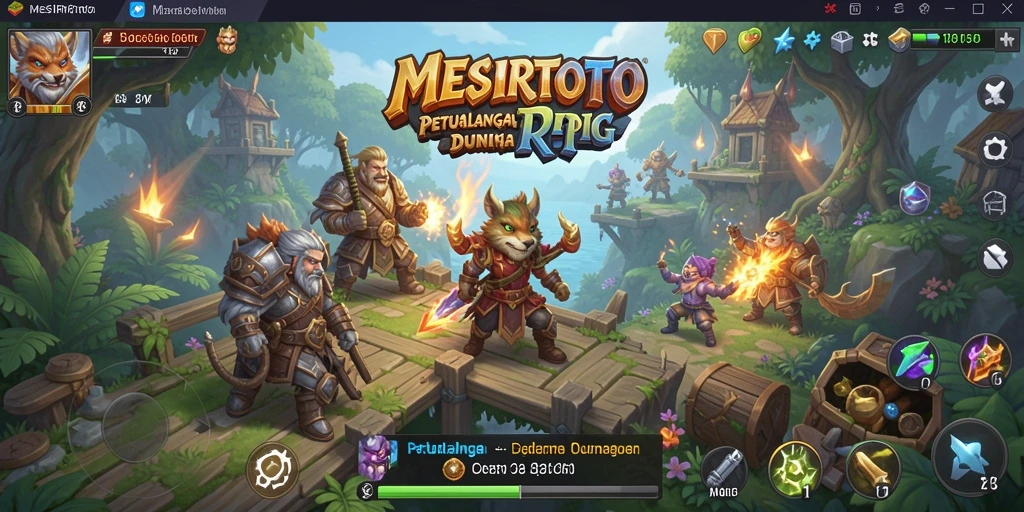 Screenshot gameplay MESIRTOTO menampilkan aksi seru dalam petualangan RPG.