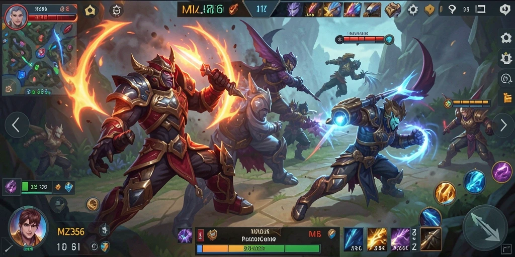 Tampilan gameplay menegangkan dalam MZ356 dengan pertempuran strategis.