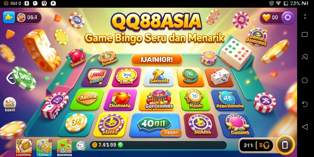 Screenshot utama QQ88ASIA menampilkan gameplay Bingo yang seru.